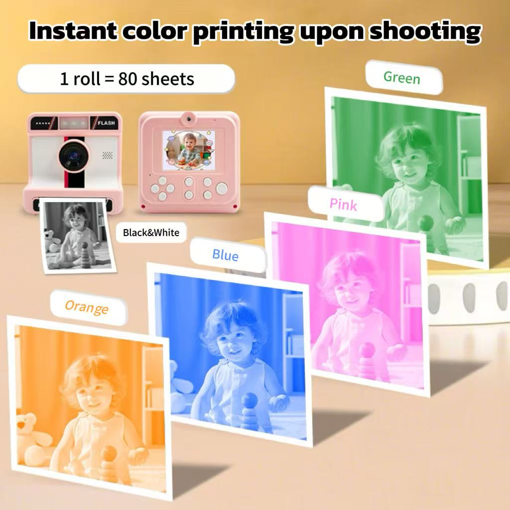 Multifunctional Kids Camera with Filter & Burst Shooting